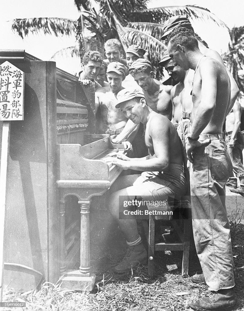 Corporal Playing the Piano