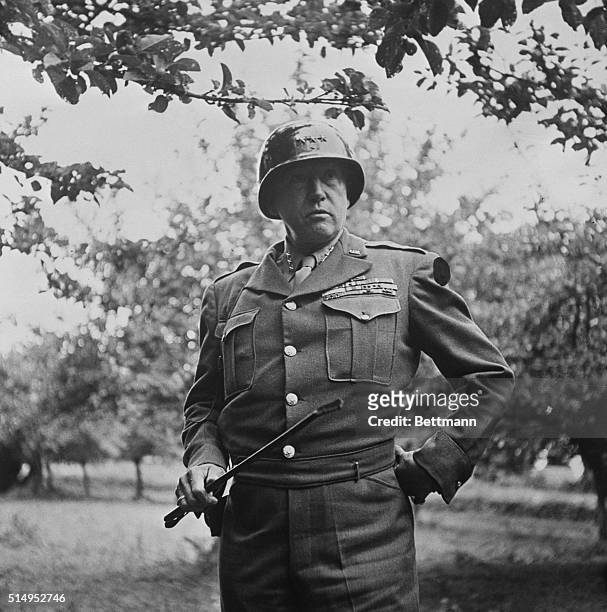 General George Patton led the American Army in World War II across France to Germany.