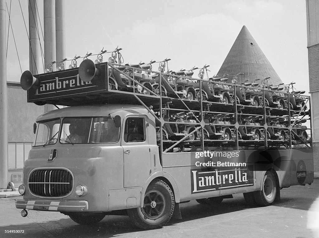 Large Truck Hauling Motor Bikes