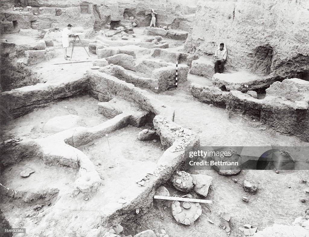 Found at Tell Hassuna, Iraq. Tell Hassuna, North Iraq: View of one of...  News Photo - Getty Images