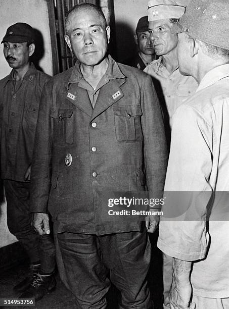 Philippines: The gates of new prison near Manila, are closed behind General Tomoyuki Yamashita, Commander of all Japanese forces in the Philippines...