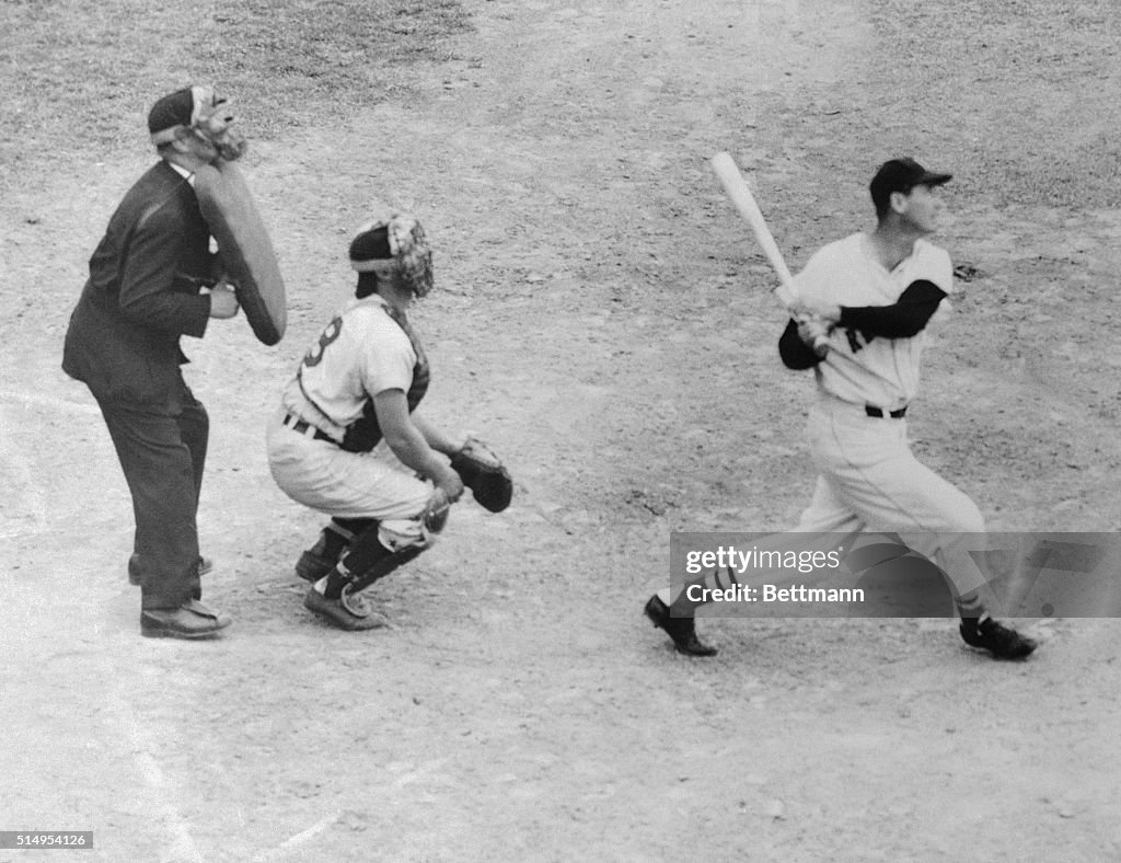 Ted Williams and Others in Baseball Action