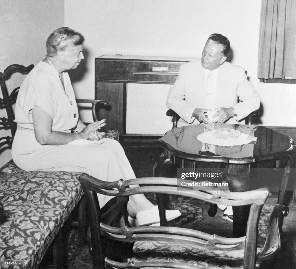 Eleanor Roosevelt with Yugoslavia Leader Marshal Tito