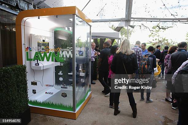 General atmosphere at the exclusive Olympic Panel Discussion and Happy Hour at the NBC Sports Lawn at SXSW on March 11, 2016 in Austin, Texas.
