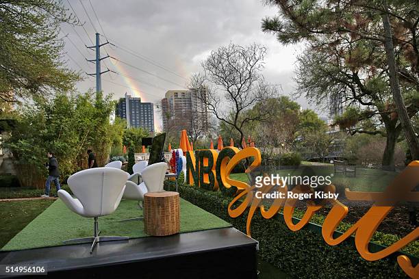 General atmosphere at the exclusive Olympic Panel Discussion and Happy Hour at the NBC Sports Lawn at SXSW on March 11, 2016 in Austin, Texas.