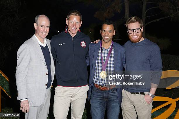 Olympics CMO John Miller, Olympic athlete Sky Christopherson, NBC SportsÕ Rob Simmelkjaer and Paralympic gold medalist Brad Snyder attend the...