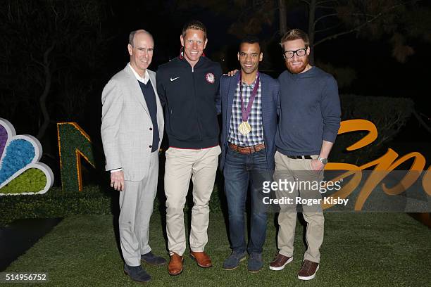 Olympics CMO John Miller, Olympic athlete Sky Christopherson, NBC SportsÕ Rob Simmelkjaer and Paralympic gold medalist Brad Snyder attend the...