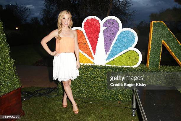 Olympic gold medalist Tara Lipinski attends the exclusive Olympic Panel Discussion and Happy Hour at the NBC Sports Lawn at SXSW on March 11, 2016 in...