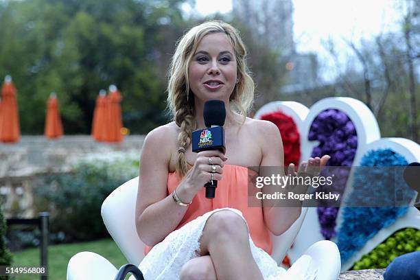 Olympic gold medalist Tara Lipinski speaks at the exclusive Olympic Panel Discussion and Happy Hour at the NBC Sports Lawn at SXSW on March 11, 2016...