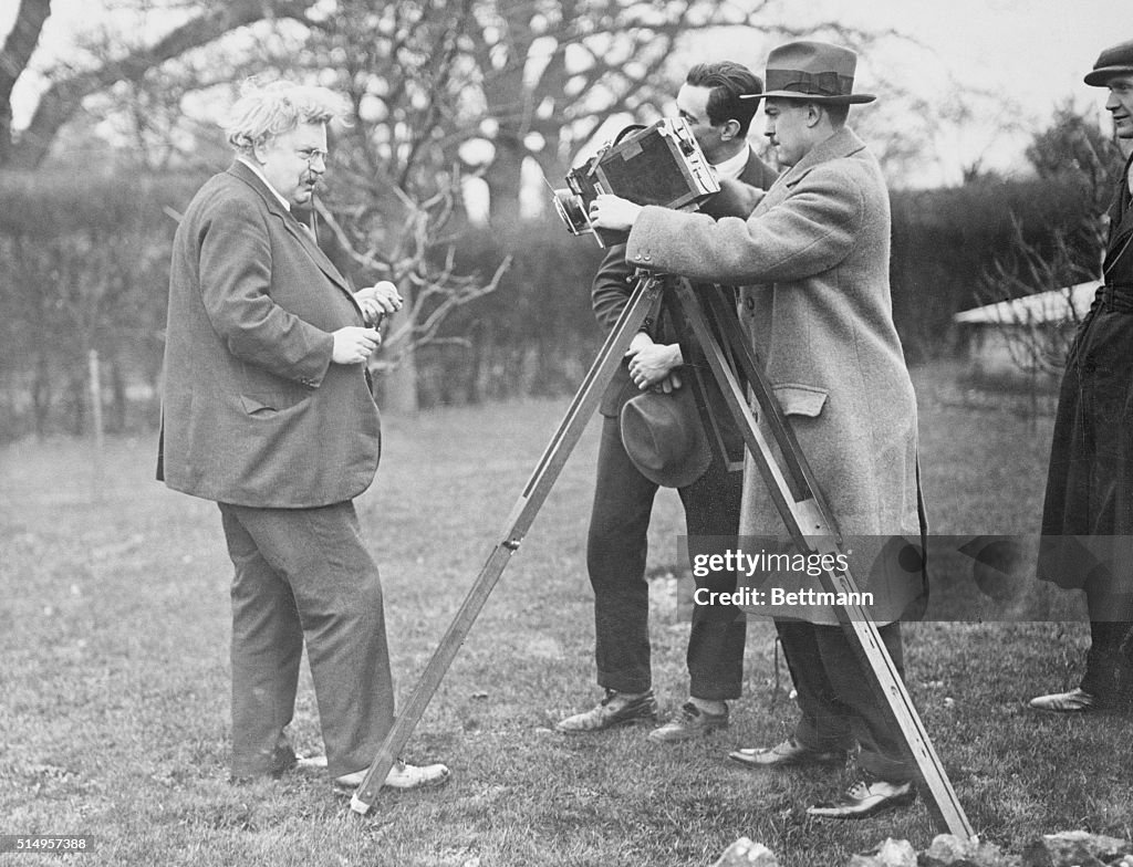 Widgey Newman Filming G.K. Chesterton