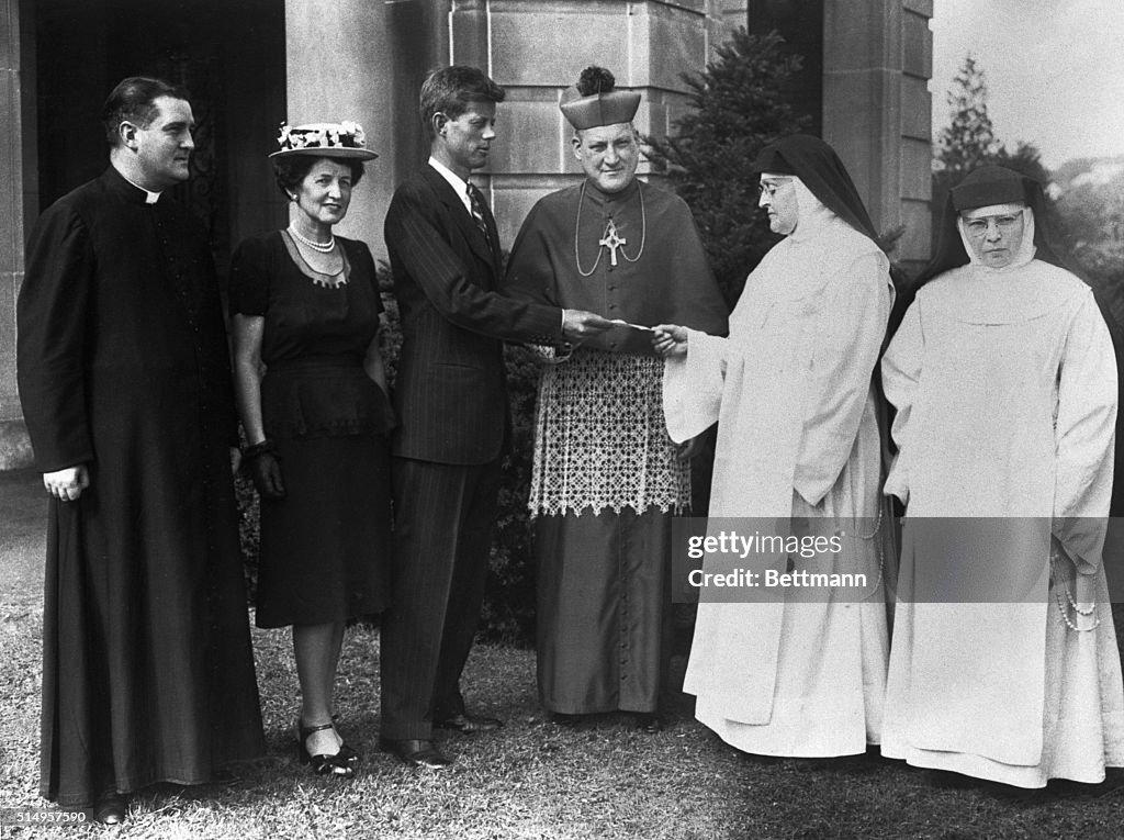 Portrait of Kennedys with Religious Leaders