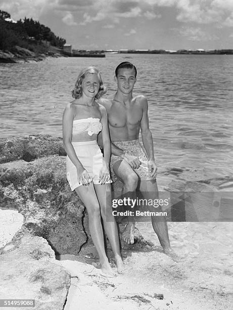 Industrial Royalty Honeymooning. Hamilton, Bermuda: Enjoying the sun and the surf at Cambridge Beaches, Bermuda are Mr. And Mrs. William C. Ford, who...