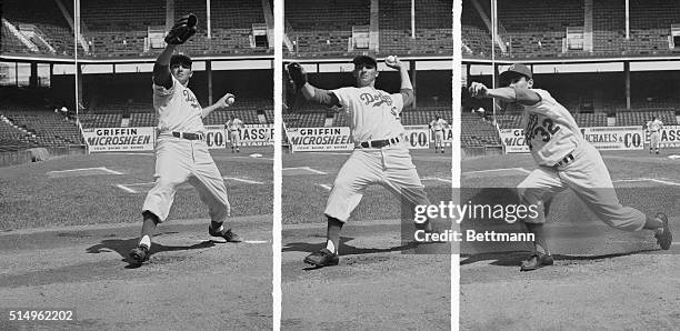In his second start on the Dodger mound, Bonus Baby Sandy Koufax won his first major league ballgame with a 7-0 victory over the Cincinnati Redlegs....