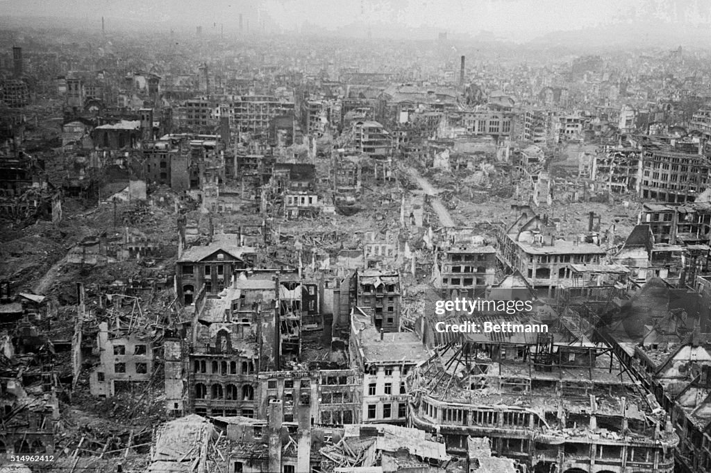 Aerial View of Ruins of Cologne