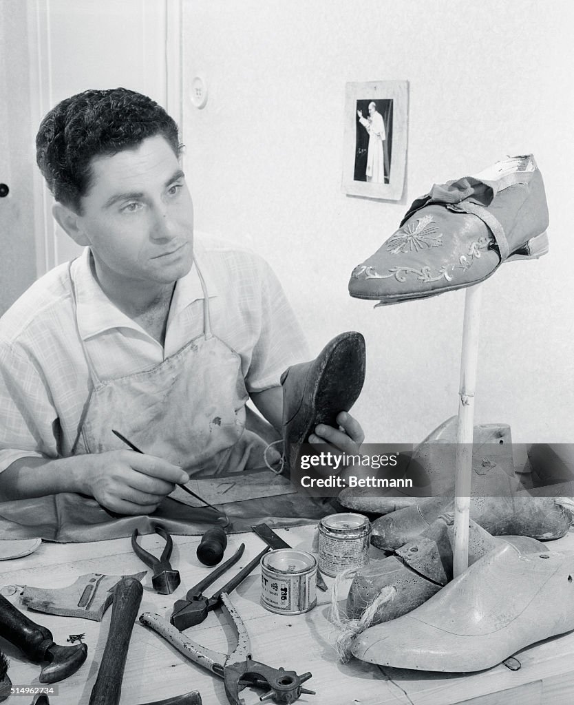 Cobbler Making Shoes