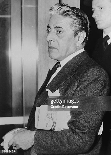 Enter Mr. Aristotle Onassis, the Greek millionaire, ship-owner, at London Airport. He had flown in from Nice. Being a millionaire, Mr. Onassis...