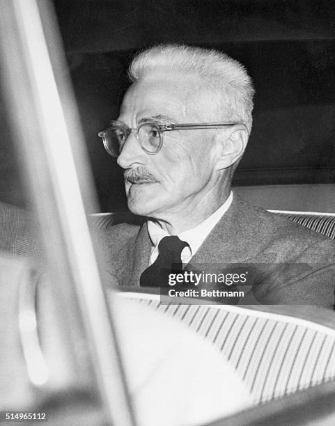 New York, New York- Dashiell Hammett, mystery story writer and chairman of the Civil Rights Congress Bail Fund, is shown after he was sentenced to...