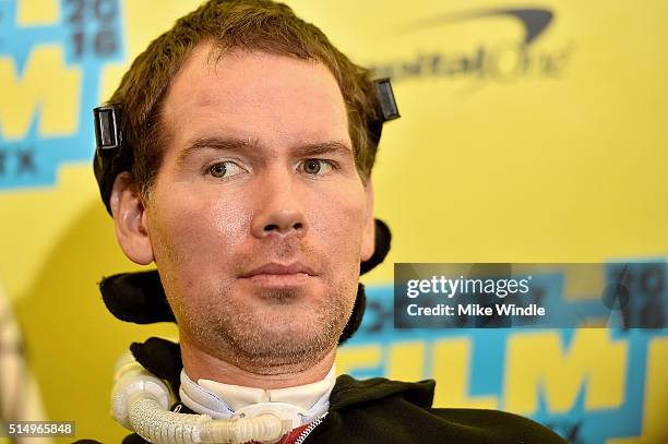 Steve Gleason attends the screening of "Gleason" during the 2016 SXSW Music, Film + Interactive Festival at Paramount Theatre on March 11, 2016 in...