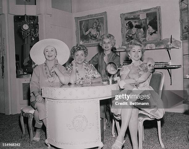 Magda, Jolie, Eva and Zsa Zsa, all left to right, get together in their Palm Springs jewelry salon in the heart of downtown Palm Springs. The...