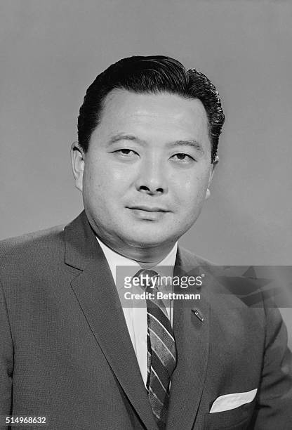 With a chance to become the first man of Japanese ancestry ever to win election to the U.S. Senate, Daniel Inouye wears an expression of confidence...