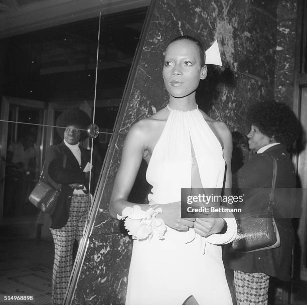 Naomi Sims, fashion model, attends the "Harlem Homecoming" benefit show for Dance Theater of Harlem.