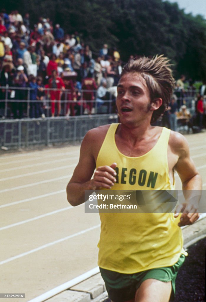 American Runner Steve Prefontaine at Olympic Games Trials