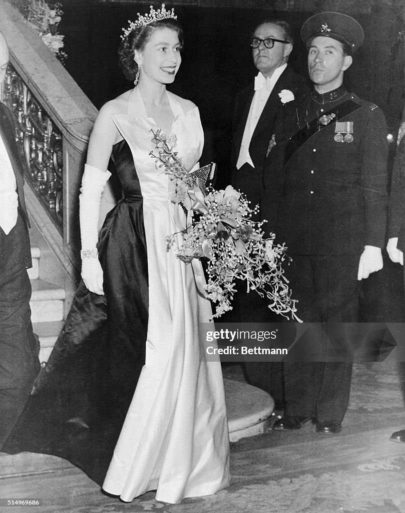 Queen Elizabeth Leaving Empire Theatre