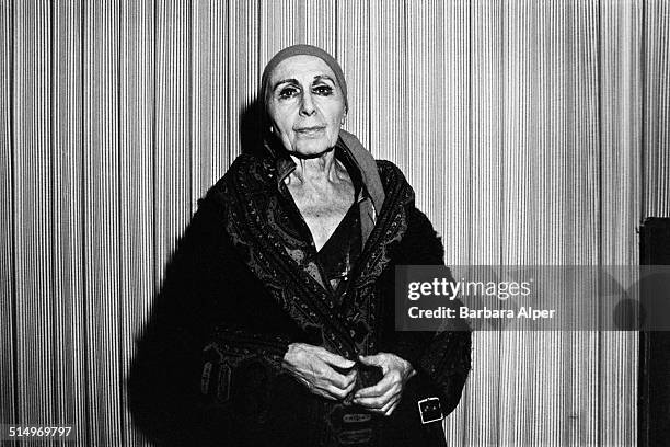 American sculptor Louise Nevelson , New York City, 24th November 1980.