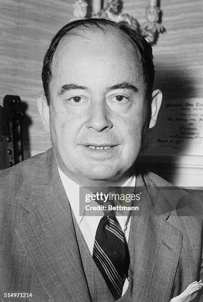 Dr. John Von Neumann world famous mathematician and member of the Atomic Energy Commission, died of cancer at the Walter Reed Army Medical Center...