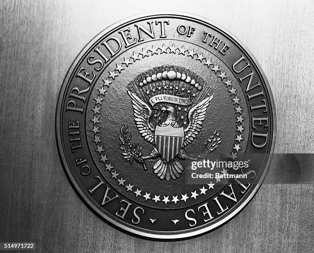 Seal of the President of the United States. This particular one is on the Columbine III, President Eisenhower's super constellation.