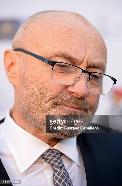 Phil Collins attends The Little Dreams Foundation Benefit Gala: Dreaming on the Beach at Fillmore Miami Beach on March 11, 2016 in Miami Beach,...
