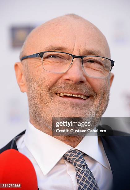 Phil Collins attends The Little Dreams Foundation Benefit Gala: Dreaming on the Beach at Fillmore Miami Beach on March 11, 2016 in Miami Beach,...