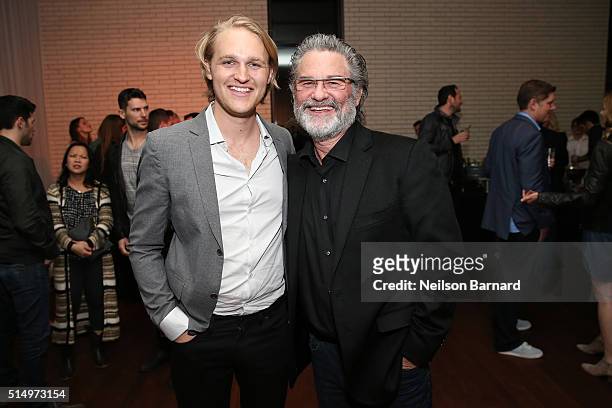Actors Wyatt Russell and Kurt Russell attend the "Everybody Wants Some" after party during the 2016 SXSW Music, Film + Interactive Festival on March...