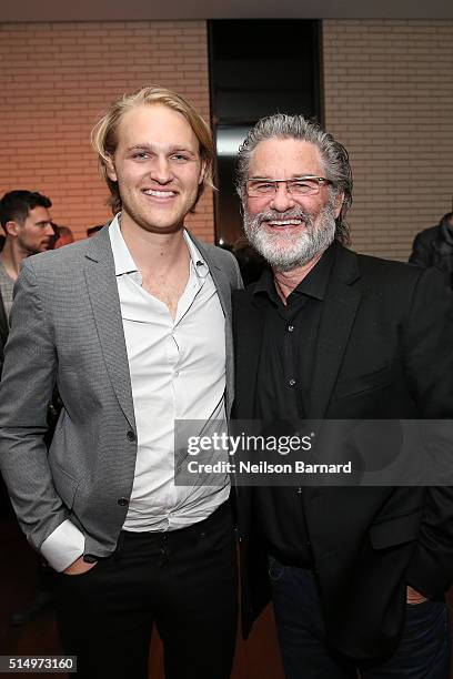 Actors Wyatt Russell and Kurt Russell attend the "Everybody Wants Some" after party during the 2016 SXSW Music, Film + Interactive Festival on March...