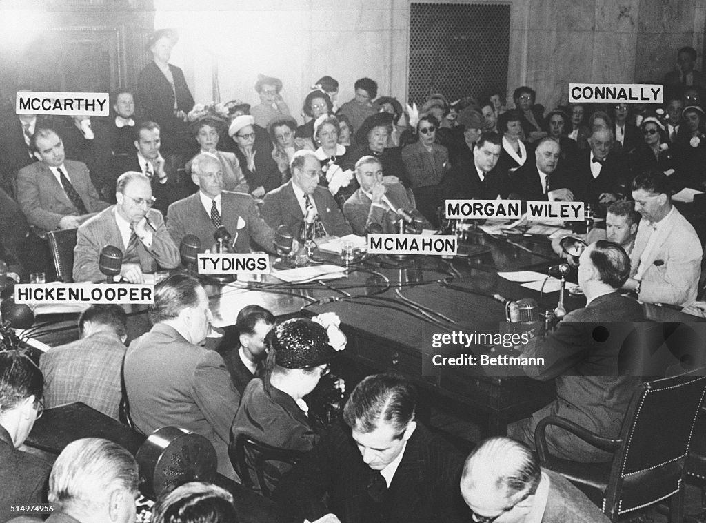 Louis Budenz Testifying in Committee Room