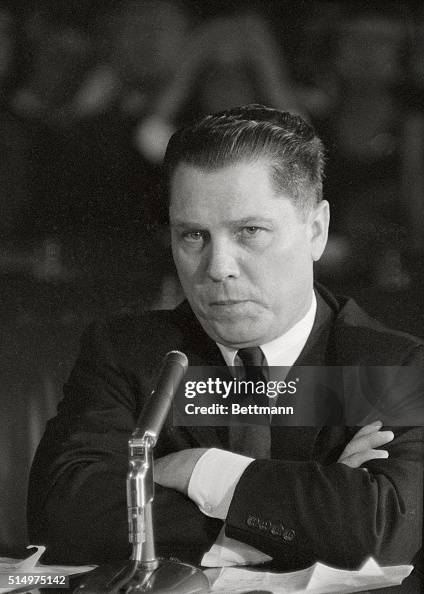James R. Hoffa Sitting at Microphone James R. Hoffa Sitting at Microphone