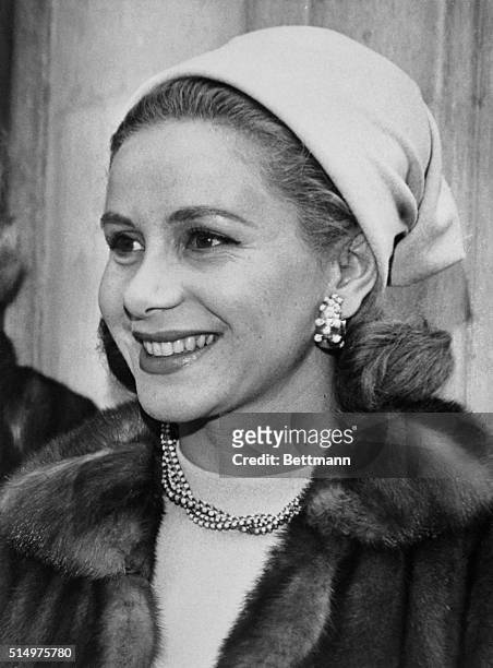 Athina Onassis, the wife of Greek shipping and airlines magnate Aristotle Onassis is shown.