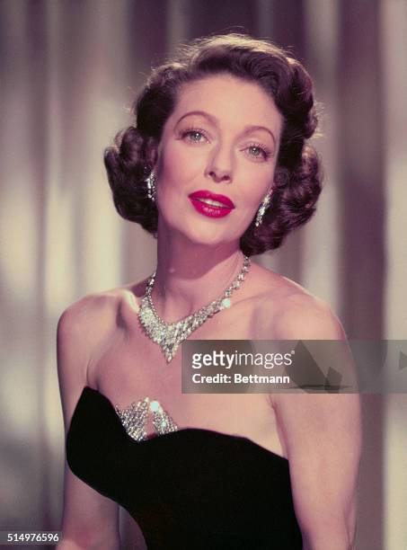 Portrait of Loretta Young, American film and television actress.