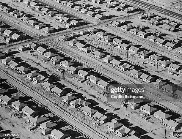 These photos show the growth of Lakewood Park, located in the unincorporated area of Los Angeles County, which when completed will be the largest...