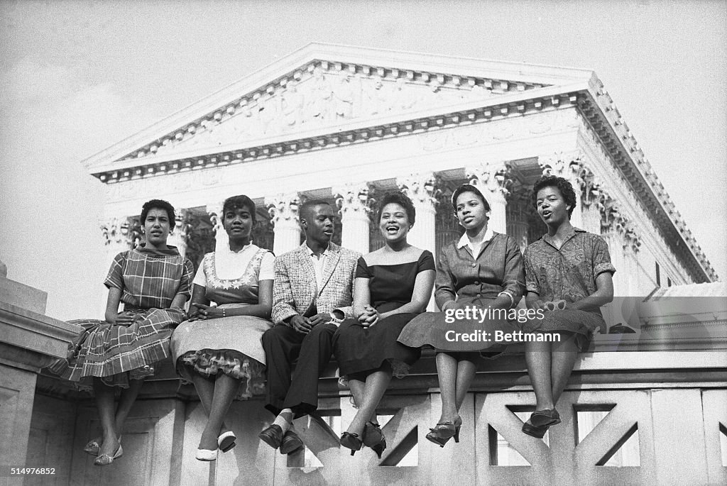 Little Rock Children at Supreme Court for Integration