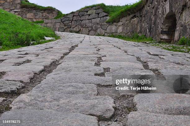 track at fredriksten fortress - halden norway stock pictures, royalty-free photos & images