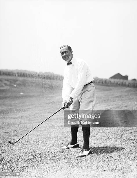 August 12 Stars in the National Open Golf Tounament. Walter Hagen on the Course.