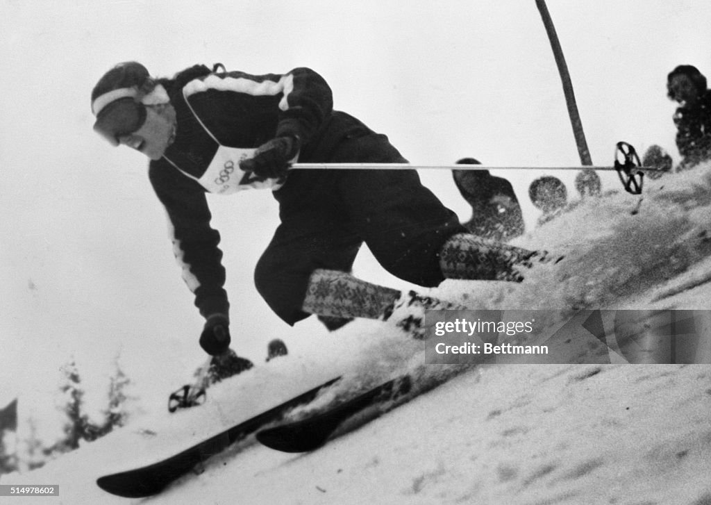 Andrea Lawrence Skiing at 1952 Winter Olympics