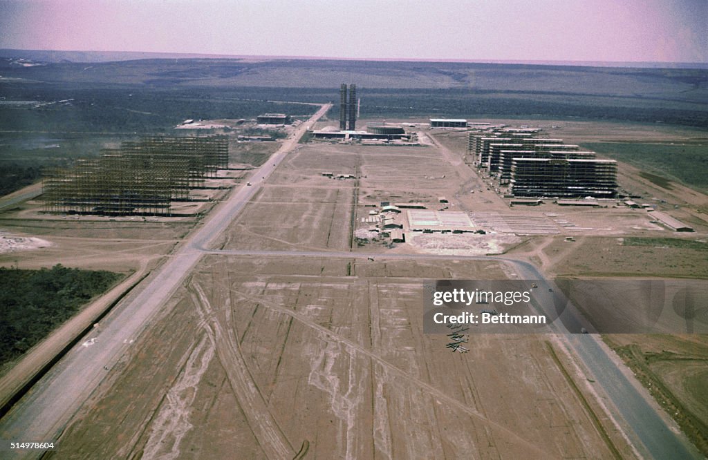 Aerial View of Building Construction