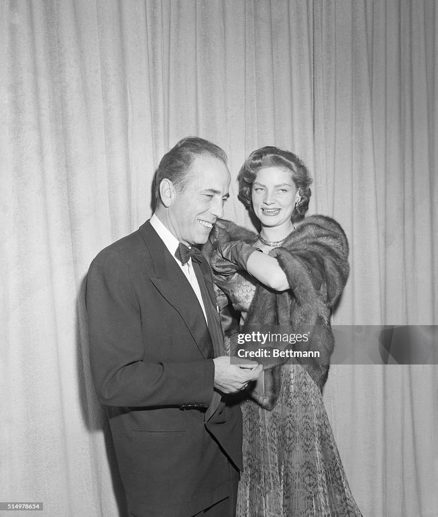 Humphrey Bogart and Lauren Bacall Arriving at Oscars
