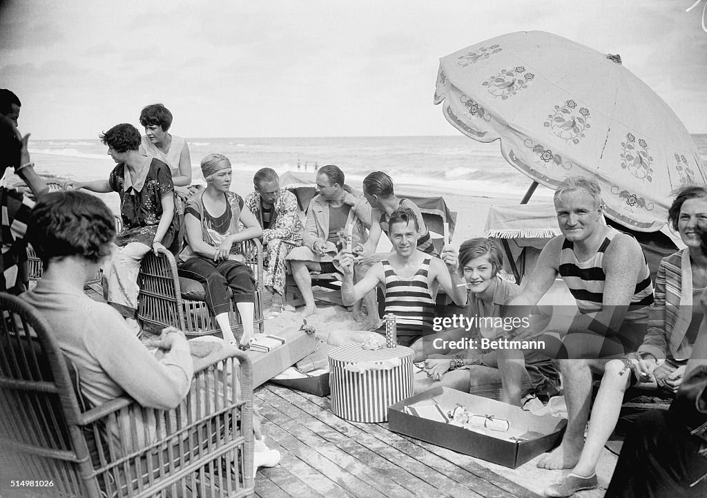 Group of Beachgoers