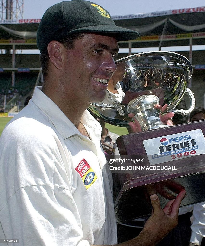 South African skipper Hansie Cronje poses with the