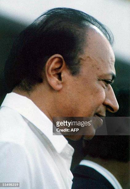 This undated file photo shows leading movie star of southern India, Rajkumar, who along with three relatives was kidnapped late 30 July 2000 by...
