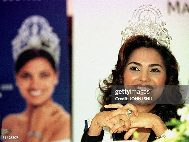Miss Universe 2000 promotes one of her sponsors in Kuala Lumpur 23 November 2000. Lara, formerly Miss India, was crowned the first Miss Universe of...