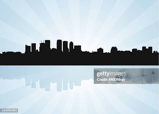 tampa florida skyline - tampa skyline vector stock illustrations